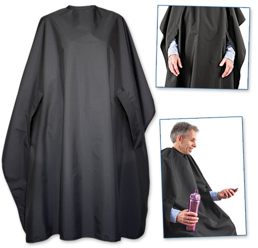 Photo of Hands-Free Cape for Hair Stylist and Barber Workers.