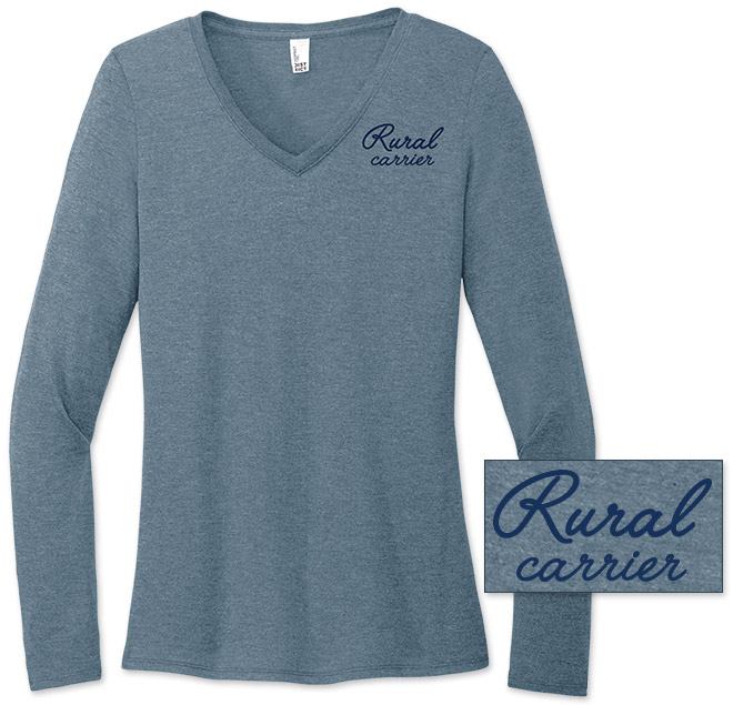 Photo of Ladies V-Neck Tee for Postal Workers and Rural Letter Carriers from Modern Process Company.