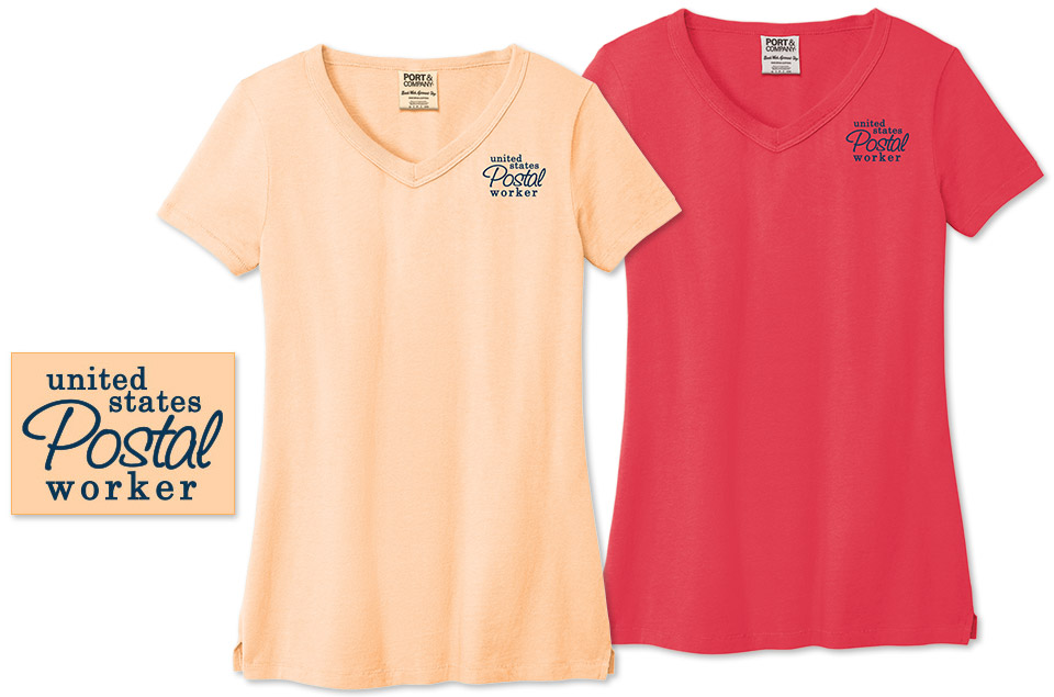 Photo of Ladies Beach Wash Tees for Postal Workers and Rural Letter Carriers.
