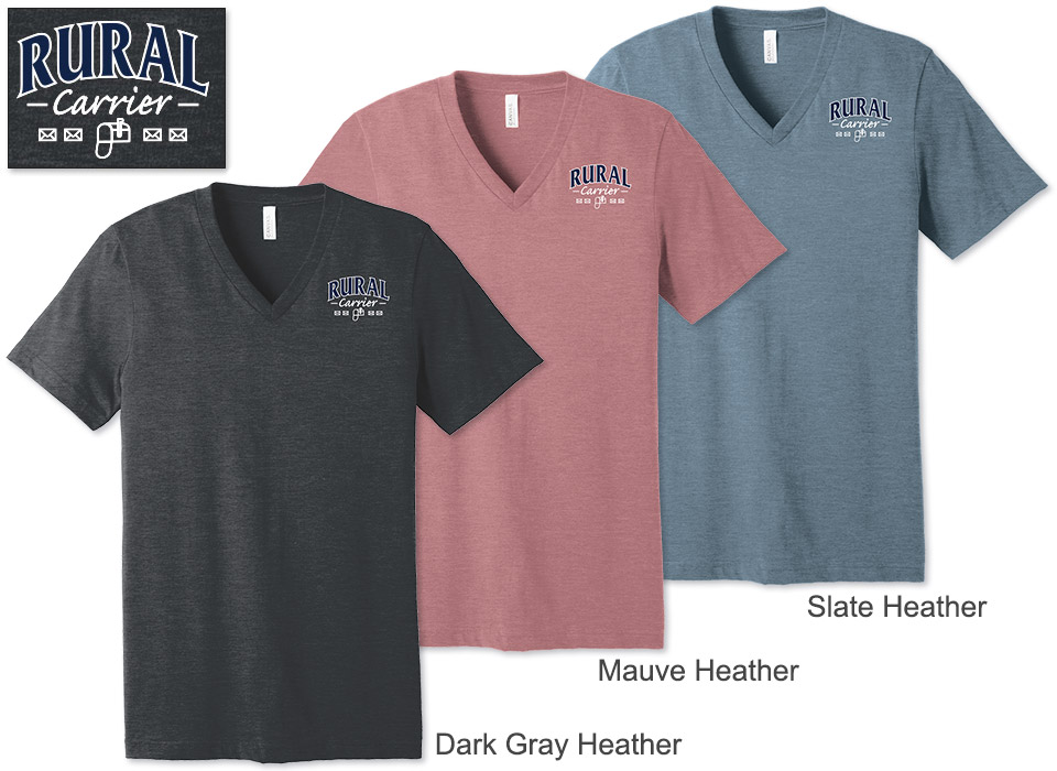 Photo of V-Neck Tees for Postal Workers and Rural Letter Carriers.