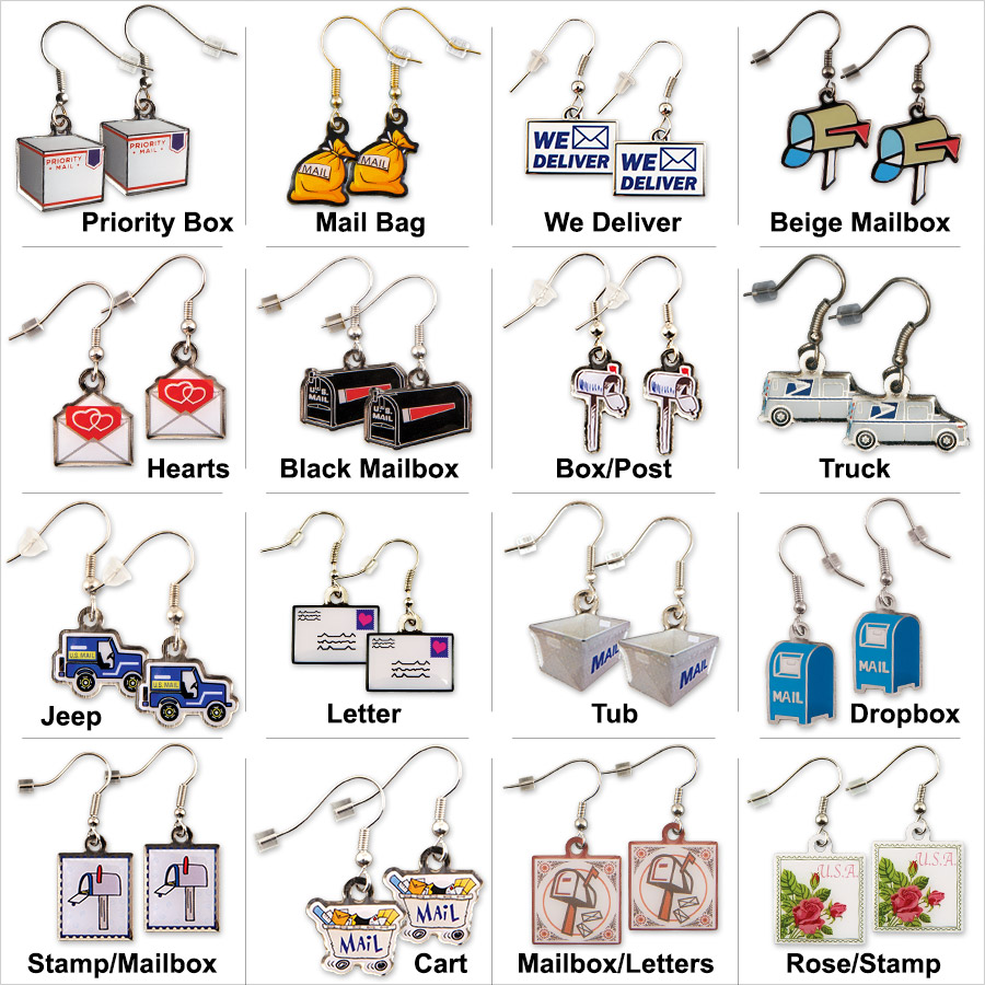 Photo of Earrings for Postal Workers and Rural Letter Carriers.
