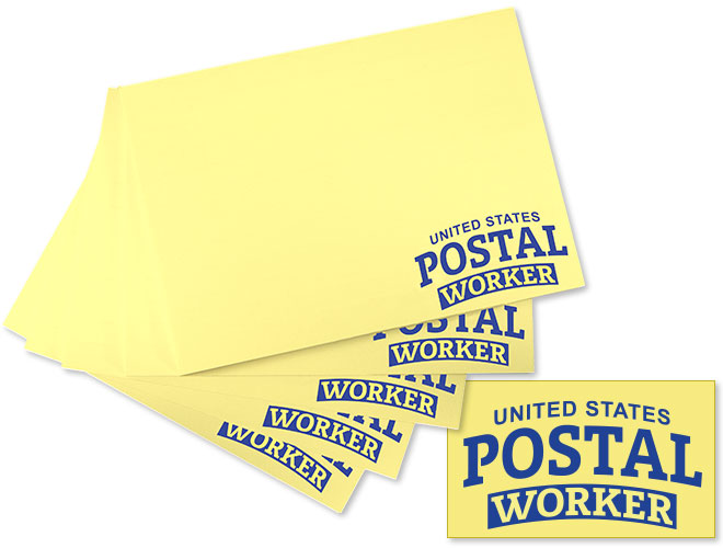 Photo of Sticky Notes for Postal Workers and Rural Letter Carriers from Modern Process Company.