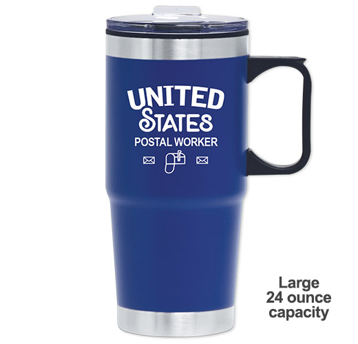 Photo of Stainless Steel Travel Mug for Postal Workers and Rural Letter Carriers from Modern Process Company.
