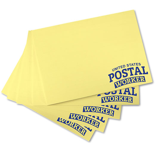 Photo of Sticky Notes for Postal Workers and Rural Letter Carriers from Modern Process Company.