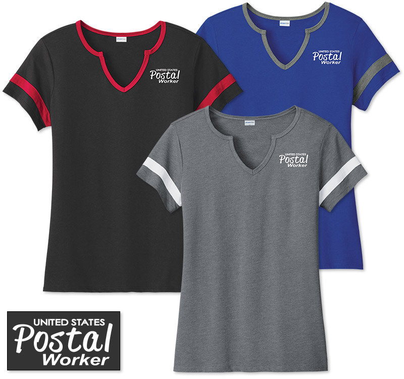 Photo of Ladies Halftime Tees for Postal Workers and Rural Letter Carriers from Modern Process Company.