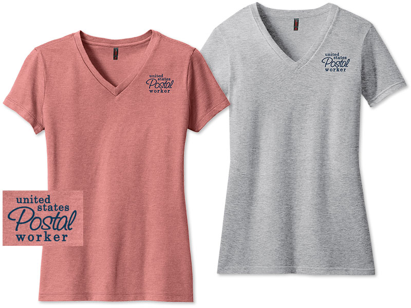 Photo of Ladies V-Neck Tees for Postal Workers and Rural Letter Carriers.