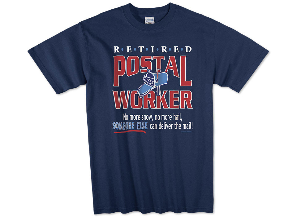 Photo of Retirement T-Shirt for Postal Workers and Rural Letter Carriers.