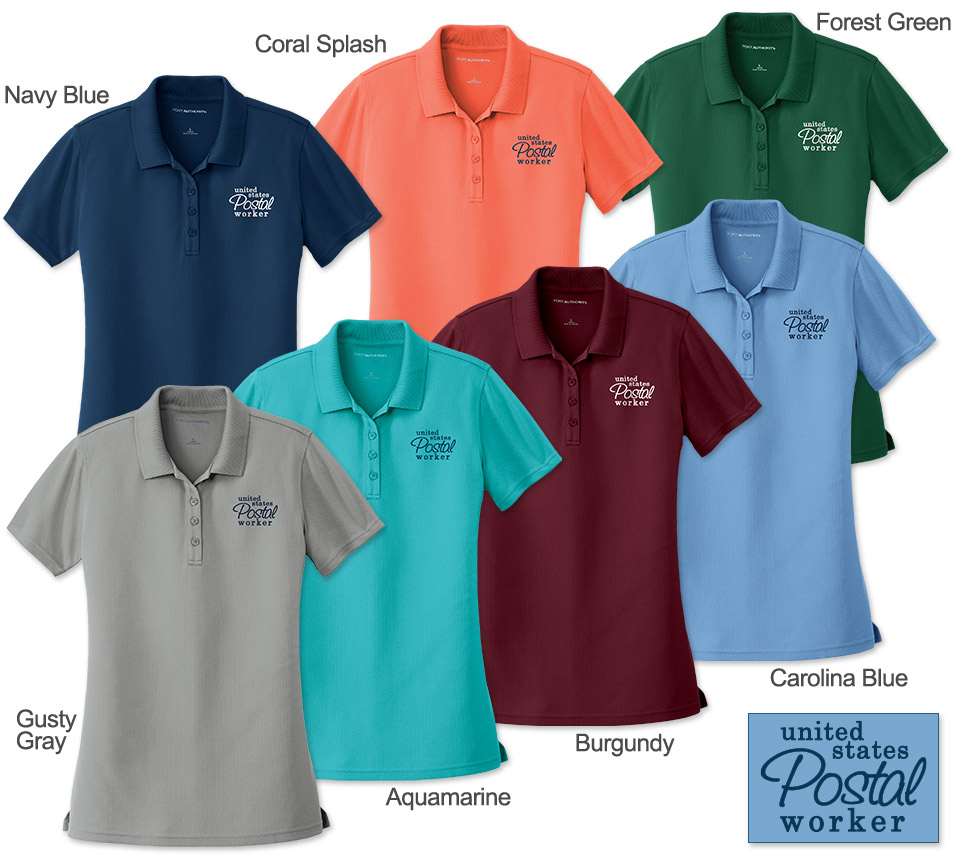 Photo of Ladies Tek Polos for Postal Workers and Rural Letter Carriers.