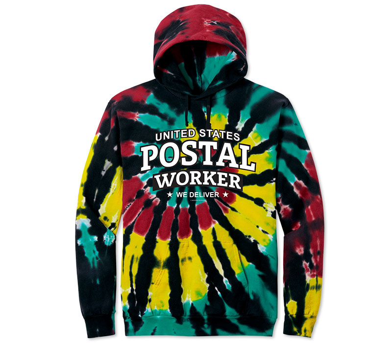 Photo of Tie-Dyed Hoodie for Postal Workers and Rural Letter Carriers from Modern Process Company.