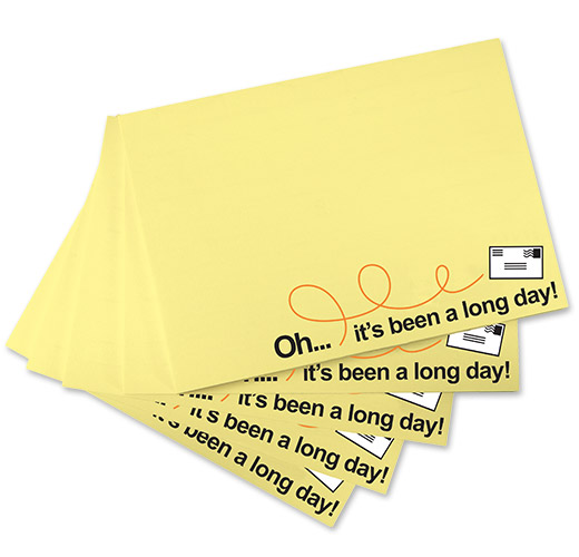 Photo of Sticky Notes for Rural Letter Carriers.
