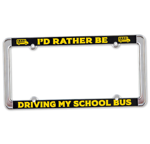 Photo of License Plate Frame for School Bus Drivers and School Transportation Workers.