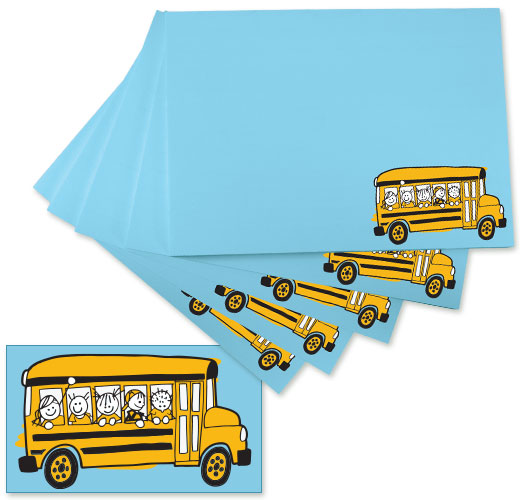 Photo of Sticky Notes for School Bus Drivers and School Transportation Workers.