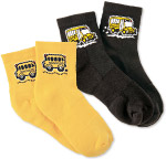 Photo of Gold and Black Quarter Socks for School Bus Drivers from Modern Process Company