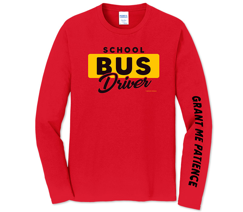Photo of Long Sleeve Tee for School Bus Drivers and School Transportation Professionals.